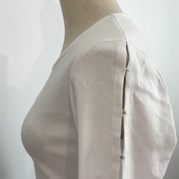 Design Tops - White Three-quarter sleeves Tee